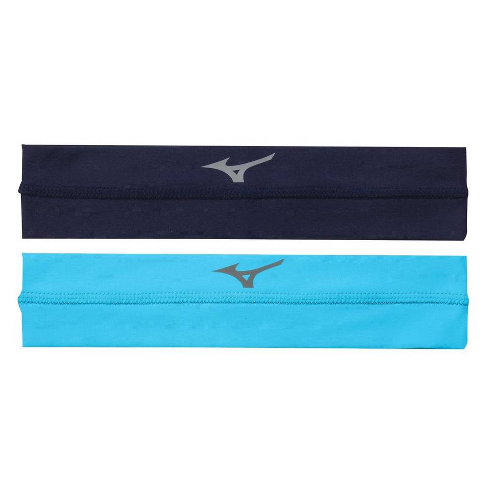 Mens Mizuno Viktory Volleyball Headband Navy/Light Blue Philippines (JAIFEQ501)